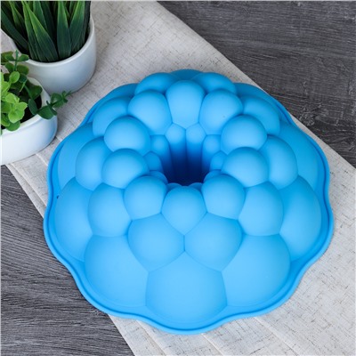 Форма для выпечки Кекс 20x7 см силиконовая круглая с отверстием / HL-027 /уп 200/ 0,1/