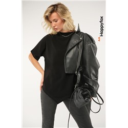 Женская асимметричная футболка Happyfox