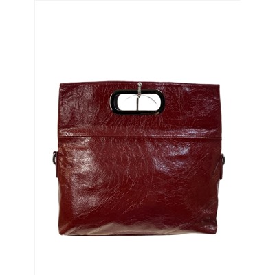 Женская сумка из натуральной кожи, цвет красный
