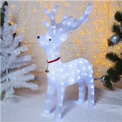 Светодиодная фигура «Олень гордый» 53×80×40 см, акрил, 96 LED, 8 режимов, 24 В, свечение белое
