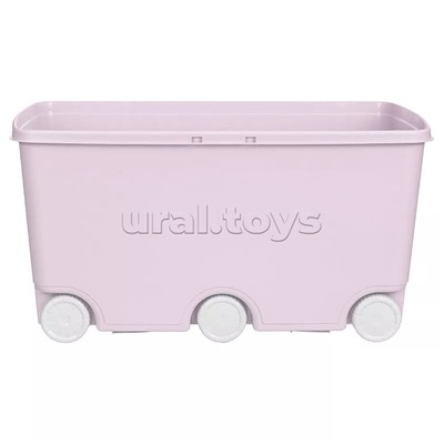 Ящик для игрушек на колесах 66,5л, 685х395х385мм (Розовый)