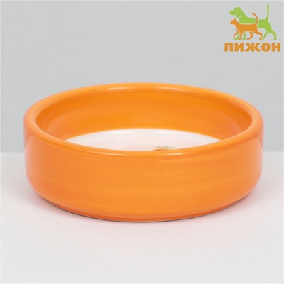 Миска керамическая с морковками 80 мл 8.8×8.8×3 см, оранжевая