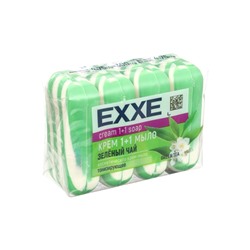 Туалетное мыло косметическое EXXE 1+1 «Зелёный Чай» 4×75 г