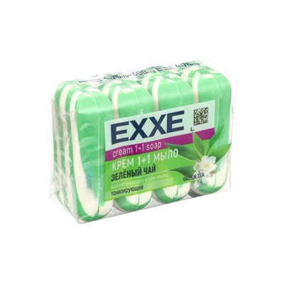 Туалетное мыло косметическое EXXE 1+1 «Зелёный Чай» 4×75 г