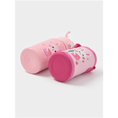Термос детский «Единорог», 500 мл, с кружкой, два вида крышек, сохраняет тепло до 6 ч, нержавеющая сталь, розовый