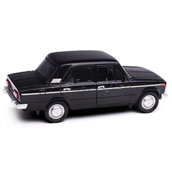 Машина металл ВАЗ-2106 Жигули, 12 см (свет-звук, двер, черный) инерц., в коробке