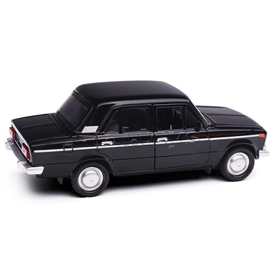 Машина металл ВАЗ-2106 Жигули, 12 см (свет-звук, двер, черный) инерц., в коробке