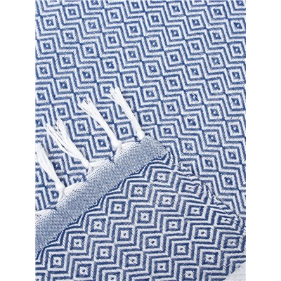 Плед с кисточками «Этель» East, 100×180 см, синий