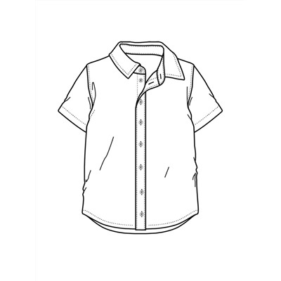 Сорочка текстильная для мальчиков (regular fit) белый