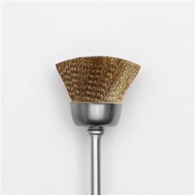 Щётка - браш для чистки фрез, медная, цвет серебристый, золотистый