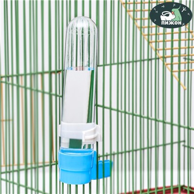 Поилка для птиц 3.3×17 см, 120 мл, синяя