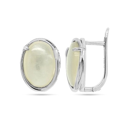 Серьги из серебра перламутр, МЦВА175