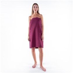 Полотенце банное Этель «Парео» с карманом 80×140 см цв. темная сирень, 100% хл, вафля 240 г/м²