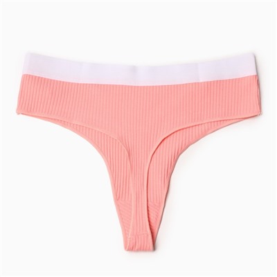 Трусы женские бразилиана MINAKU в рубчик, размер 40-42, розовые