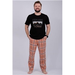 Пижама Альпы 2 (Черный/коричневый)