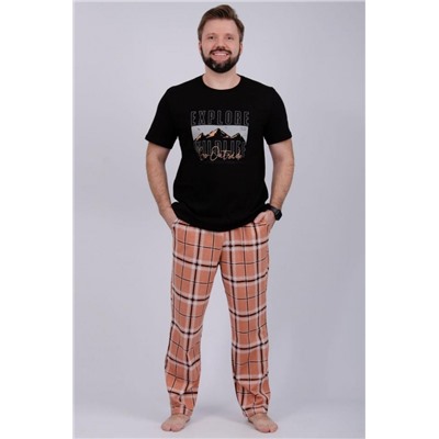 Пижама Альпы 2 (Черный/коричневый)
