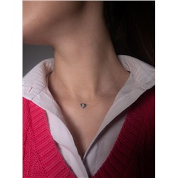 Колье из серебра с фианитом родированное (на леске) 925 пробы л-543р