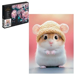 Картина по номерам 15х20 см "ХОМЯК В ШАПОЧКЕ" живопись с красками и кистью 71236 Феникс