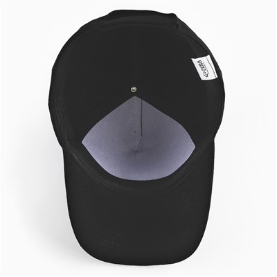 Кепка детская однотонная, цвет чёрный, р-р- 54