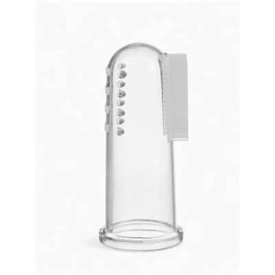 Прорезыватель - массажер Крошка Я 3 в 1, детский в контейнере, на палец, силиконовый от 3 мес., розовый