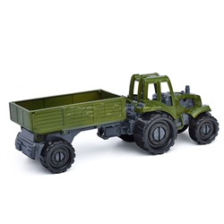 Трактор "Иван" с бортовым прицепом Военный