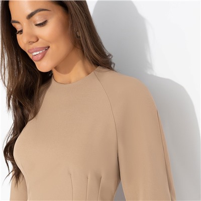 Платье приталенное, Любовь с первого платья (бежевое)