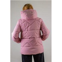 Зимняя куртка с капюшоном арт.2866 (Розовый)