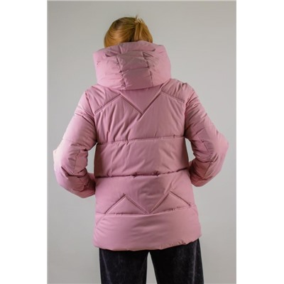 Зимняя куртка с капюшоном арт.2866 (Розовый)