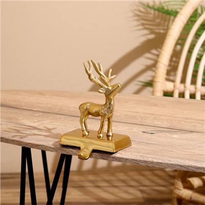 Сувенир с крючком «Олень», 12×9×18 см, алюминий