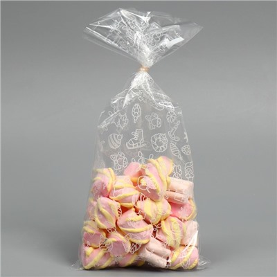 Пакет подарочный новогодний пропиленовый «Новый год», 14×29 см