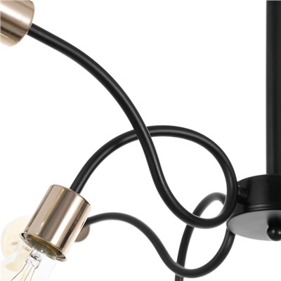 Люстра «Рипли» 8хЕ27 40 Вт черно-золотой 60×60×40 см