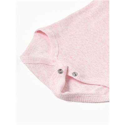 Боди без рукавов Крошка Я Melange, рост 68-74, розовое