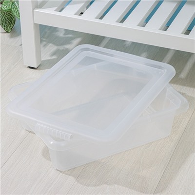 Контейнер для хранения Porter, 8 л, 43×31,5×11 см, с крышкой, прозрачный
