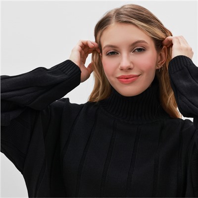Костюм женский (джемпер, брюки) MINAKU: Knitwear Collection, размер 42-44, чёрный