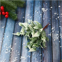 Еловая ветка декоративная «Зимнее волшебство. Сальвия блеск», 13 см