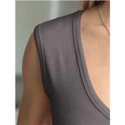 Топ из премиального хлопка с эластаном