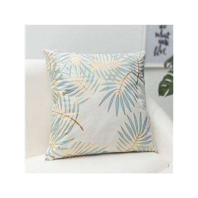 Наволочка декоративная «Этель. Листва» 42×42 см, велюр