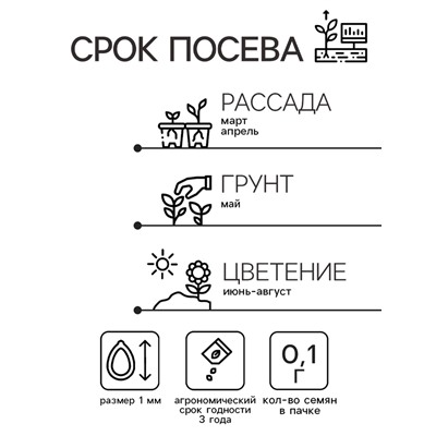 Семена цветов Иберис "СамоСемена цветов ", ц/п,  0,1 г