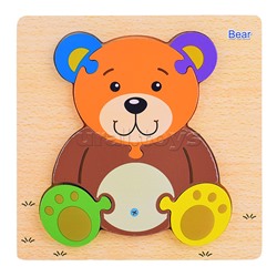 Пазл-вкладыш "Мишка"