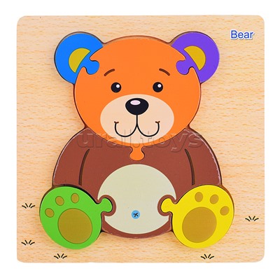 Пазл-вкладыш "Мишка"