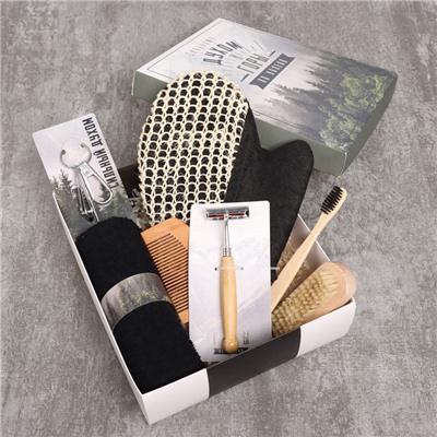 Набор подарочный «Этель. Сильному духом», полотенце, щётка, расчёска