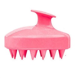 Nail Art Массажная силиконовая щетка для мытья волос и кожи головы, розовый 1565