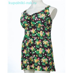 318001 пальмы Купальник раздельный платье (56-64)