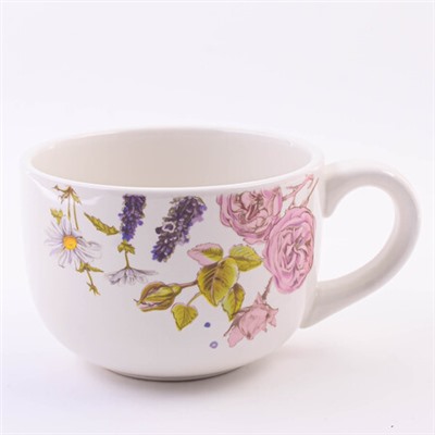 60253 Кружка 550мл Розовый сад доломит LR (х36)