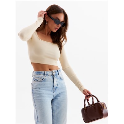 Лонгслив женский MIST, размер 44-46, бежевый