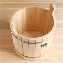 Запарник - ведро для бани и сауны, 15 л, липа, с крышкой, «Добропаровъ»