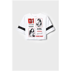 Фуфайка трикотажная для девочек (футболка) PLAYTODAY, 1240268