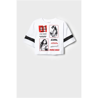 Фуфайка трикотажная для девочек (футболка) PLAYTODAY, 1240268