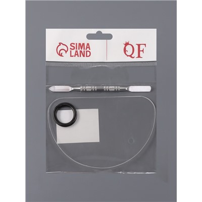 Набор для макияжа, 2 предмета: палитра, спатула, цвет серебристый