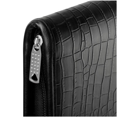 Папка кож/зам на молнии "Bergamo" тиснение крокодил ПА_КЗ_664